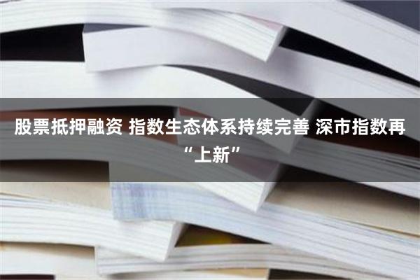 股票抵押融资 指数生态体系持续完善 深市指数再“上新”