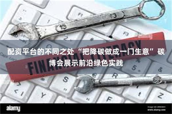 配资平台的不同之处 “把降碳做成一门生意” 碳博会展示前沿绿色实践