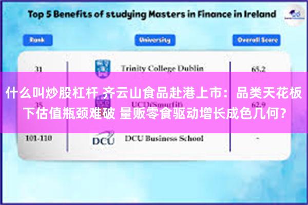 什么叫炒股杠杆 齐云山食品赴港上市：品类天花板下估值瓶颈难破 量贩零食驱动增长成色几何？