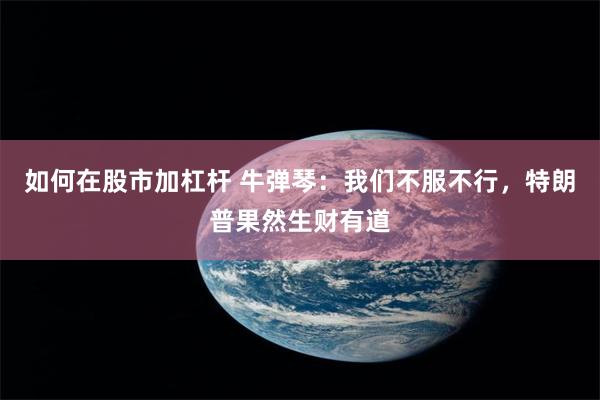 如何在股市加杠杆 牛弹琴：我们不服不行，特朗普果然生财有道
